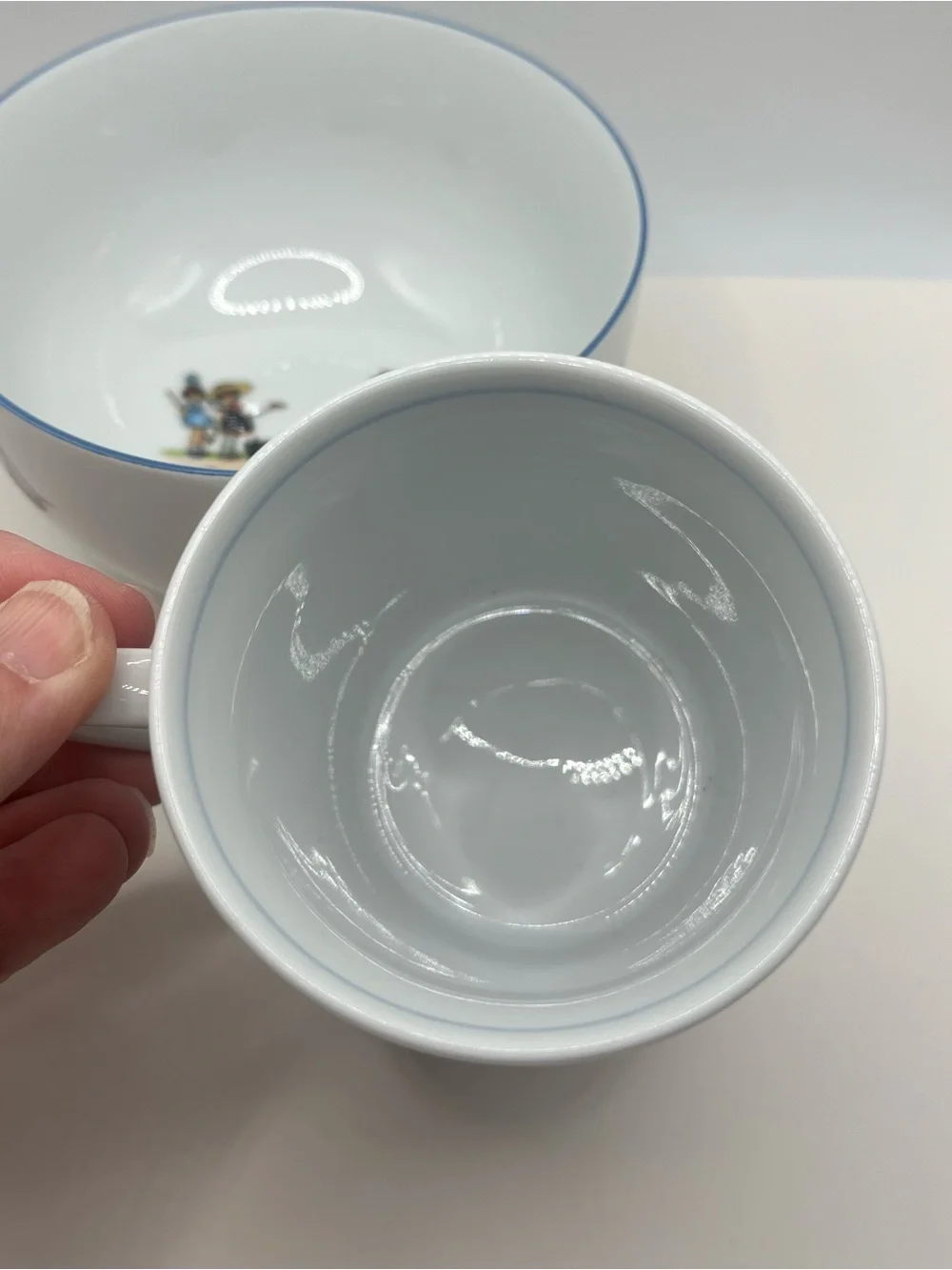 Vintage Pier 1 Ceramic Child's Dish Set Germany Cup Saucer